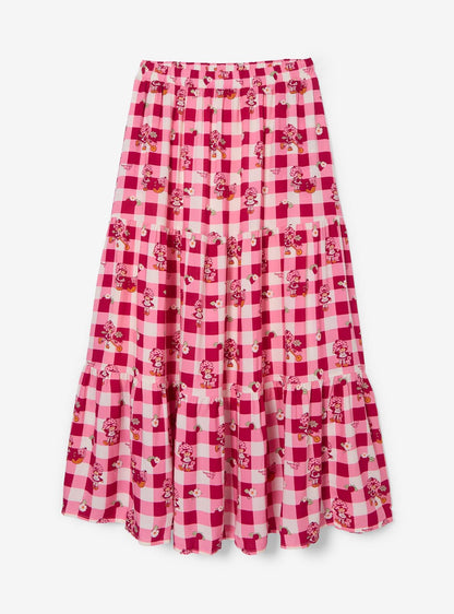 Falda larga a cuadros vichy de Strawberry Shortcake