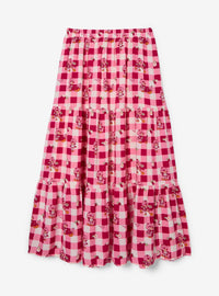 Falda larga a cuadros vichy de Strawberry Shortcake