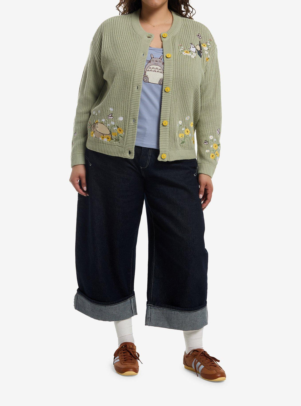 Chaleco para niñas Mi vecino Totoro floral, tallas grandes