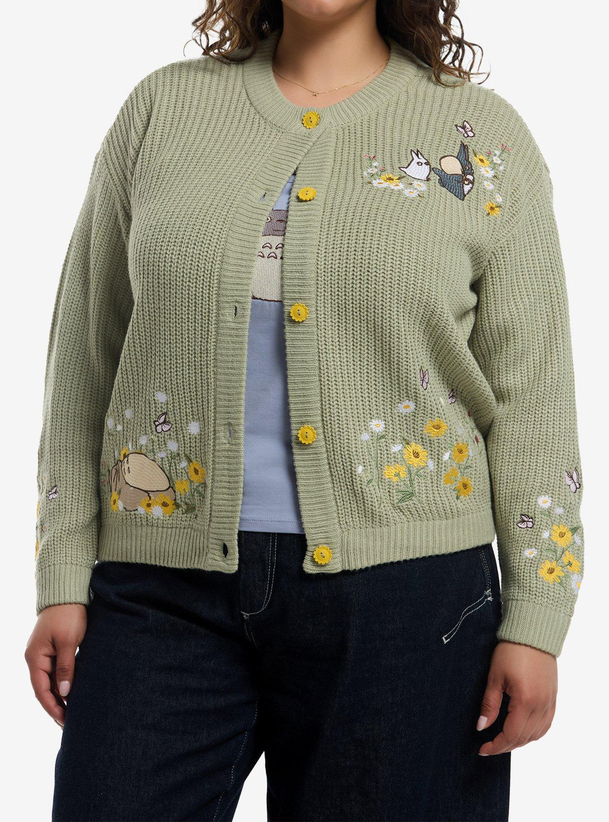 Chaleco para niñas Mi vecino Totoro floral, tallas grandes
