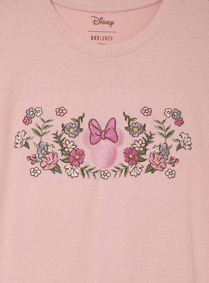 Polera de mujer Minnie Mouse con encaje floral