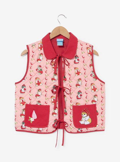 Chaleco acolchado Strawberry Cats de mofusand