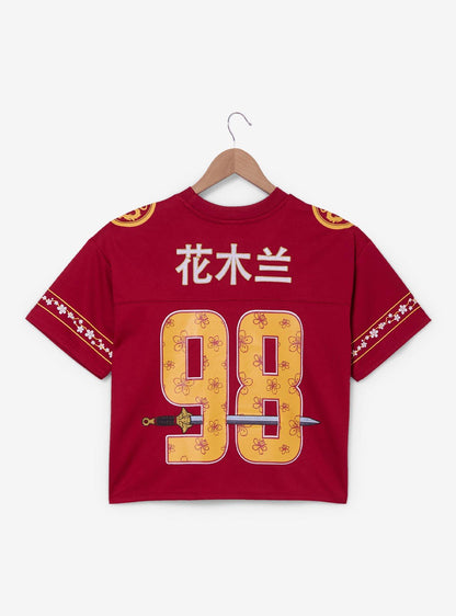 Polera deportiva corta Disney Mulan y Mushu para mujer