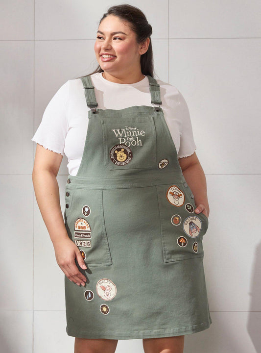 Vestido jardinera Winnie the Pooh para mujer talla grande