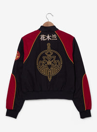 Chaqueta moto corta con parches de Mulan