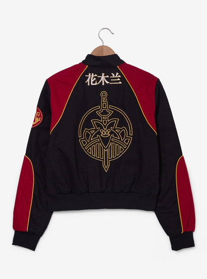Chaqueta moto corta con parches de Mulan