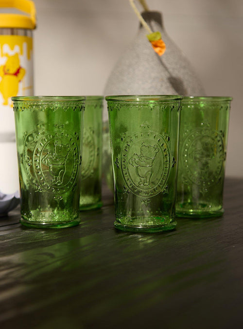 Set de vasos verdes en relieve Winnie the Pooh