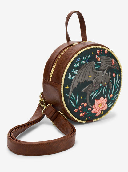 Mochila mini Toothless con flores