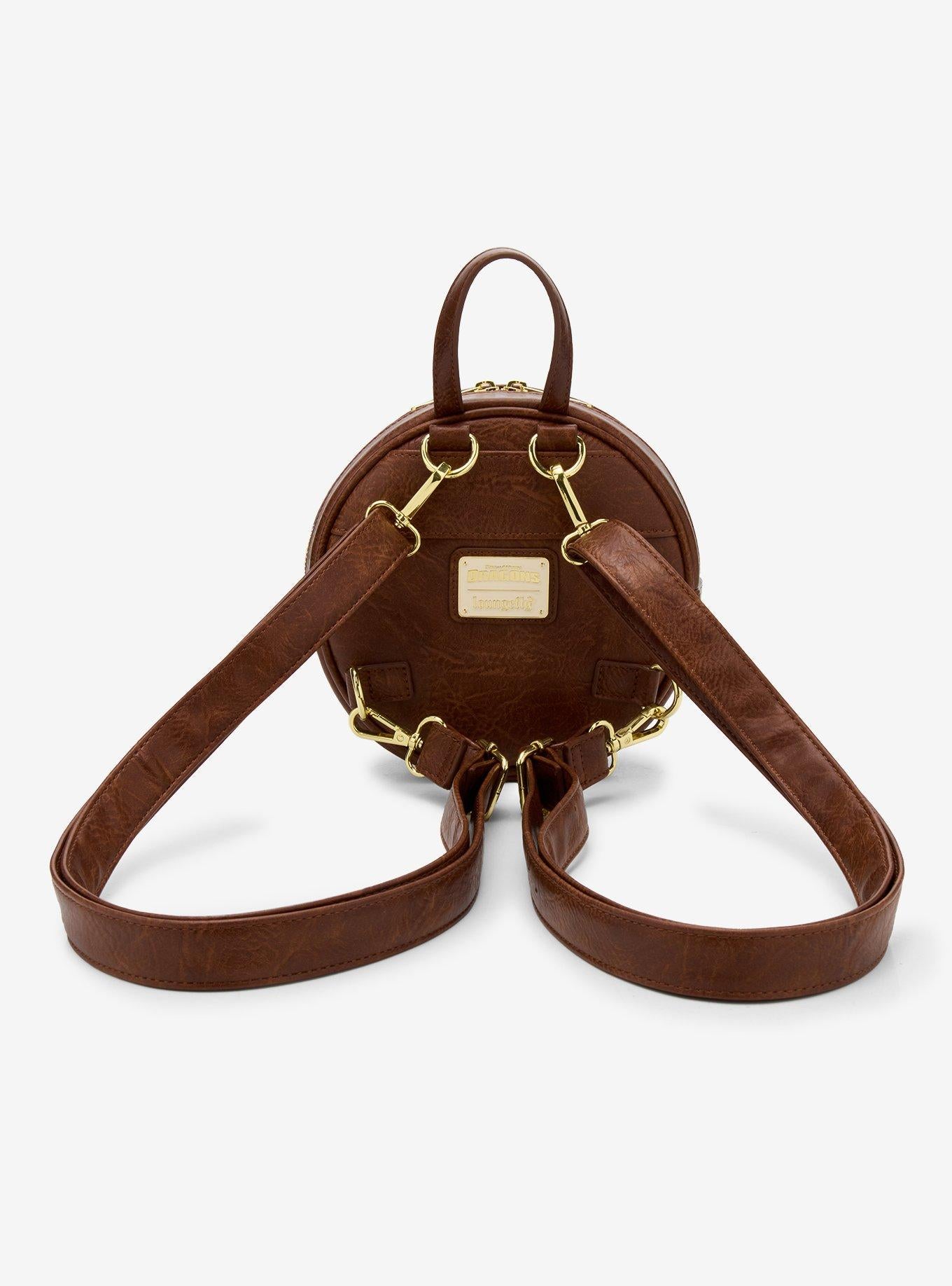 Mochila mini Toothless con flores