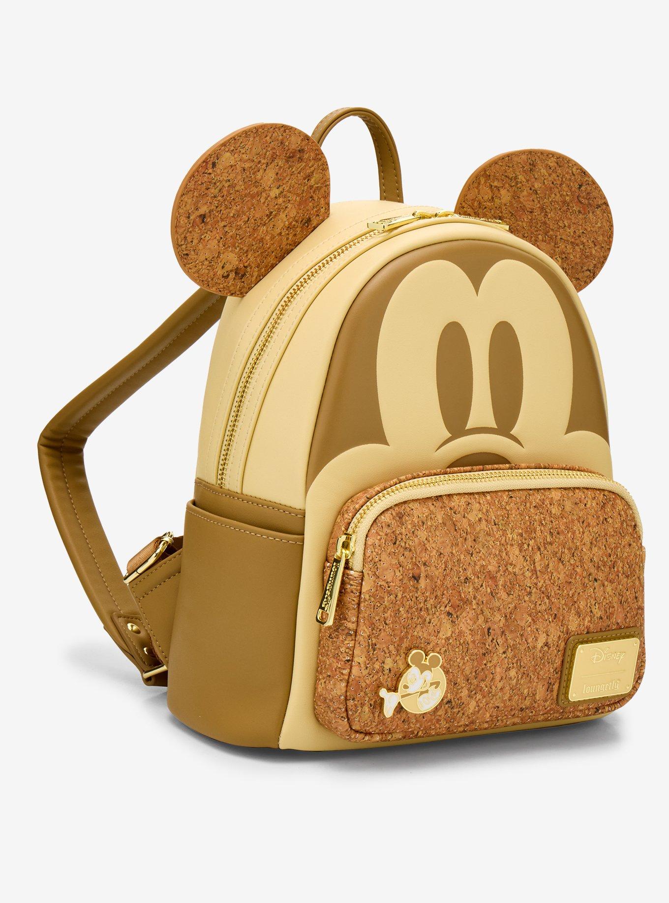 Mochila mini con orejas de corcho y pin Mickey Mouse