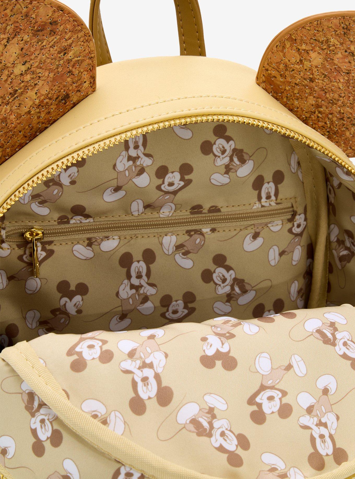 Mochila mini con orejas de corcho y pin Mickey Mouse