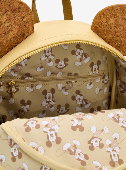 Mochila mini con orejas de corcho y pin Mickey Mouse