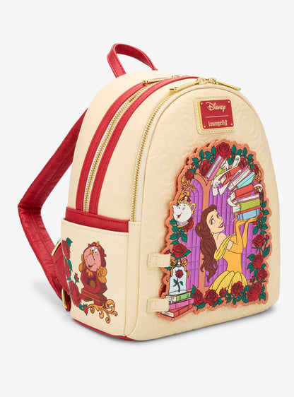 Mochila mini Disney Beauty and the Beast Belle Rosas