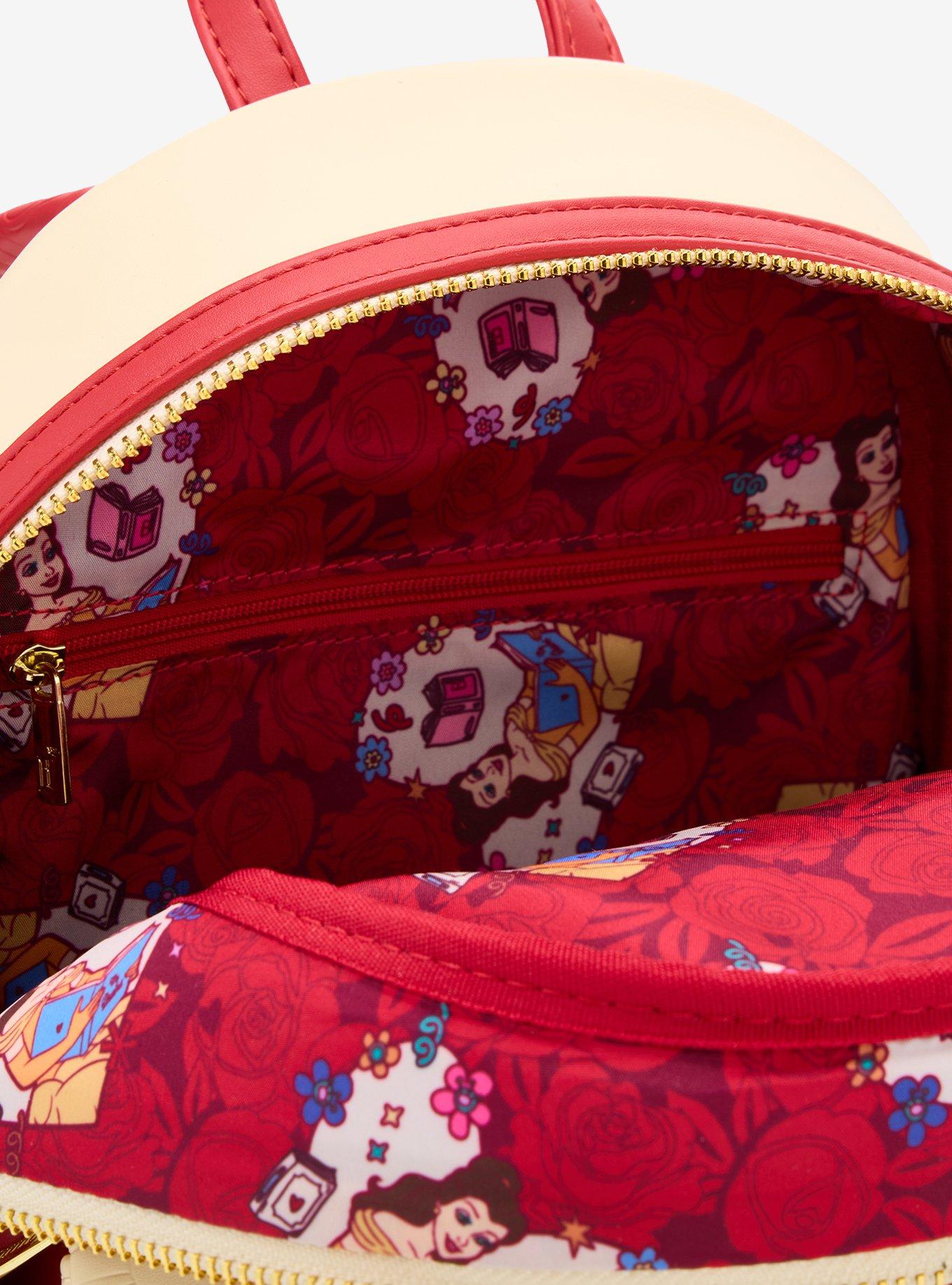 Mochila mini Disney Beauty and the Beast Belle Rosas