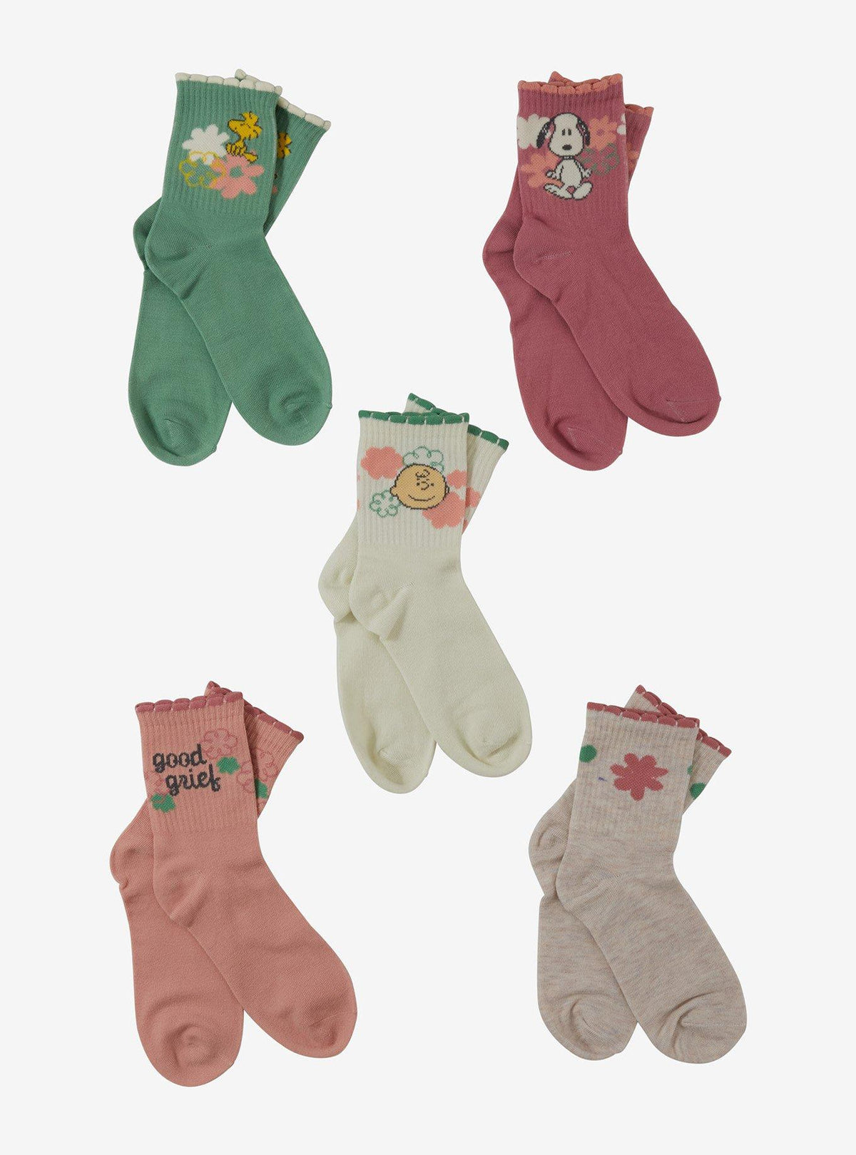 Set de 5 calcetines Peanuts de caña corta