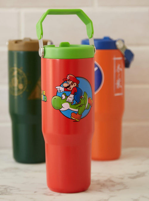 Vaso Nintendo Super Mario con bombilla, 30 oz