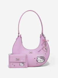 Cartera rosada con dije de Hello Kitty