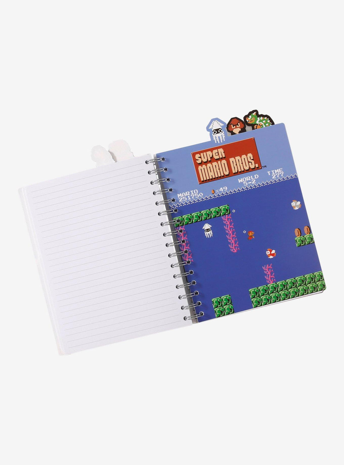 Set de cuaderno con pestañas y lápiz de Super Mario Bros.