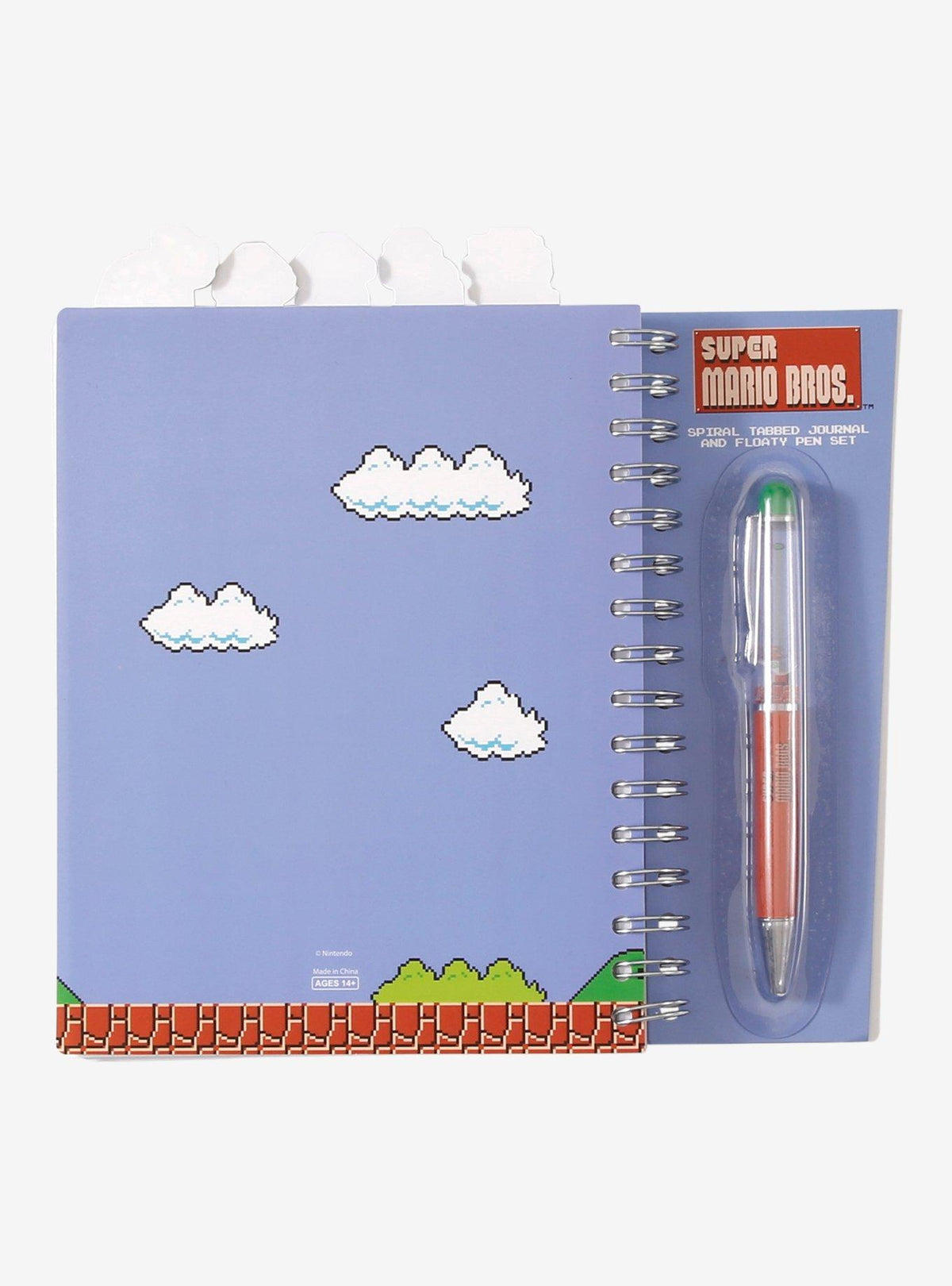 Set de cuaderno con pestañas y lápiz de Super Mario Bros.