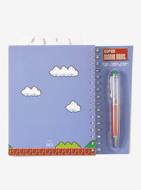 Set de cuaderno con pestañas y lápiz de Super Mario Bros.