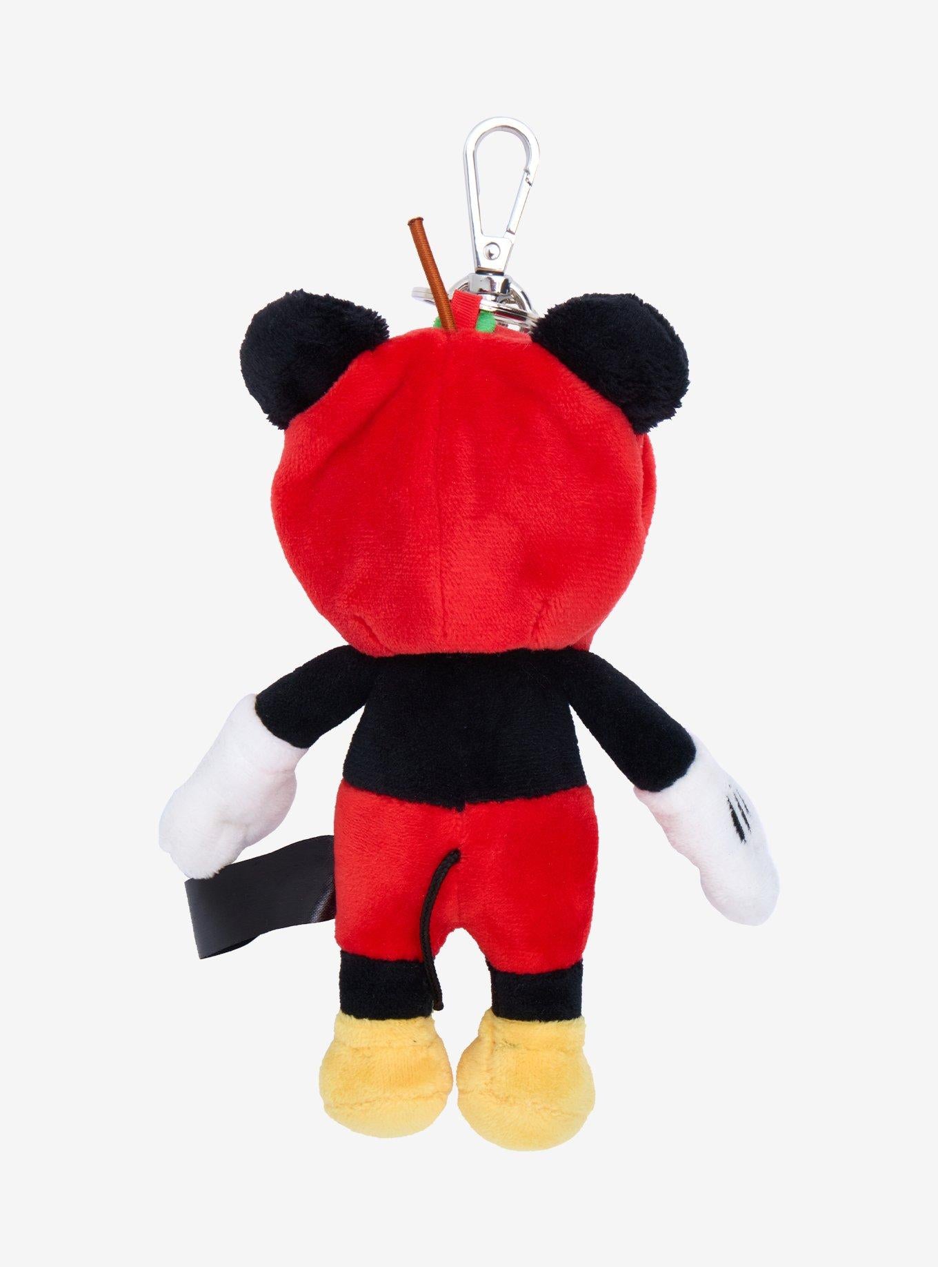 Llavero de peluche Mickey Mouse con sombrero de manzana