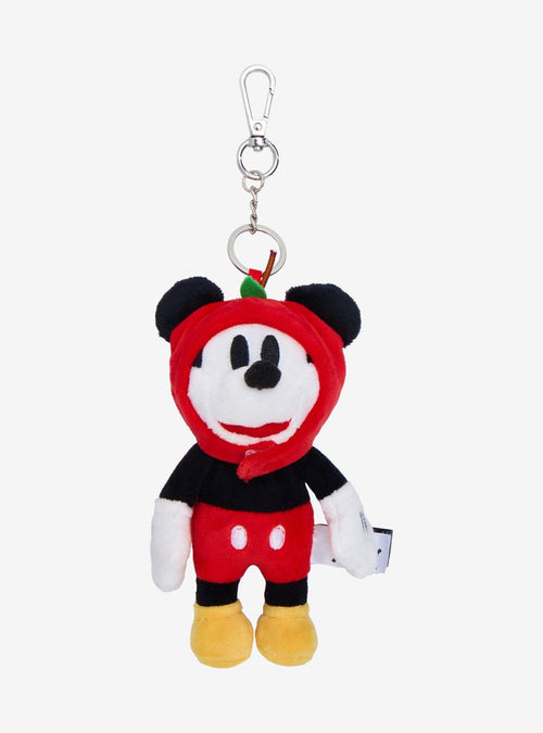 Llavero de peluche Mickey Mouse con sombrero de manzana