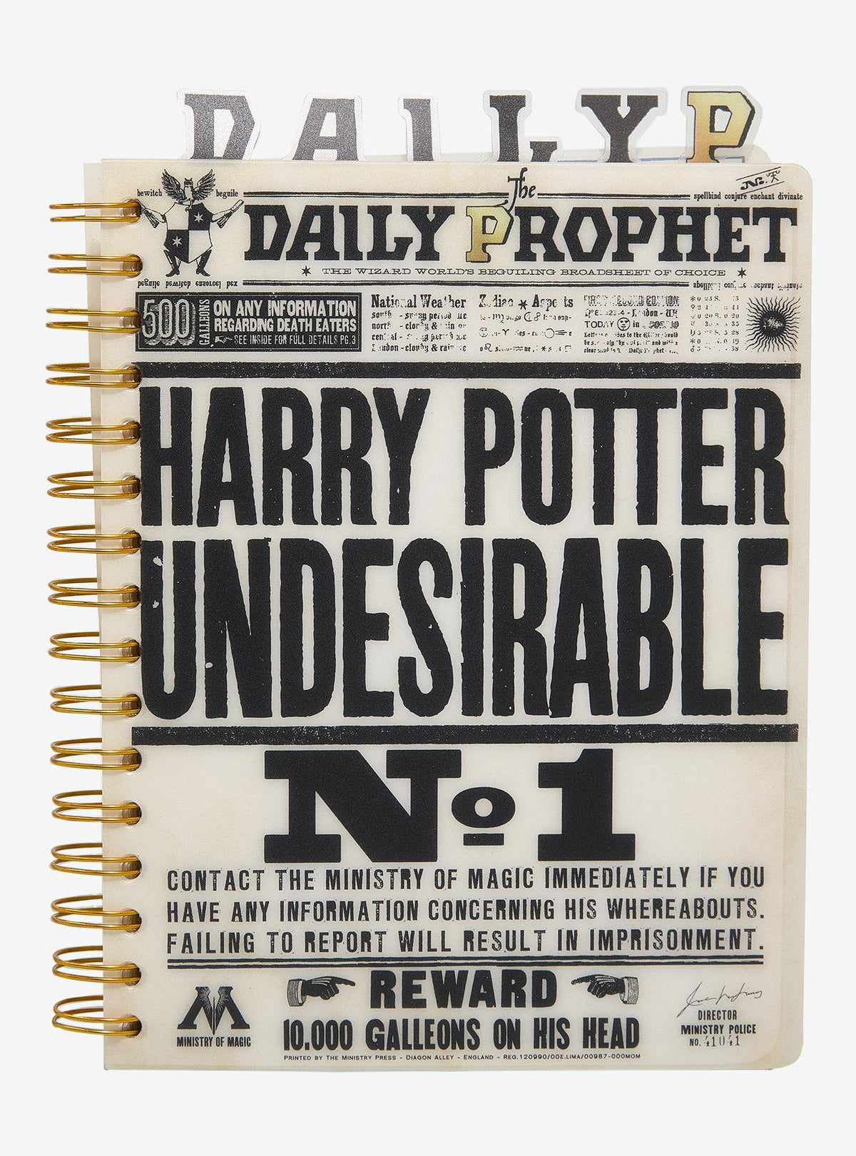 Diario Harry Potter El Profeta: Indeseable N.º 1