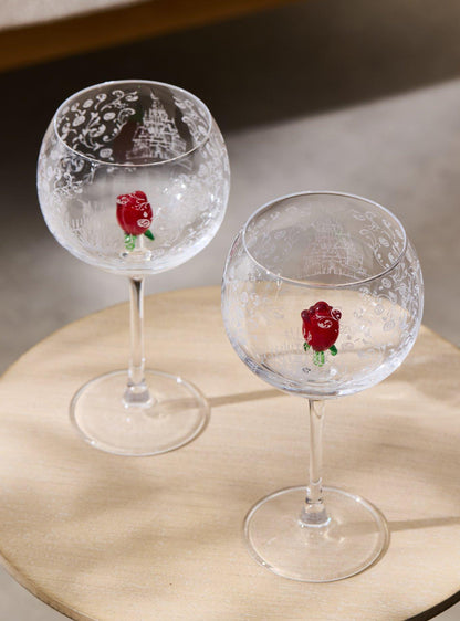 Set de copas de vino Roses de Beauty and the Beast