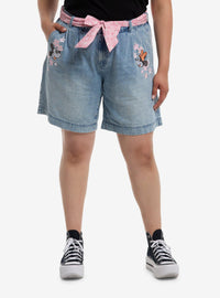 Shorts de mezclilla Disney Mickey y Minnie Mouse, tallas plus