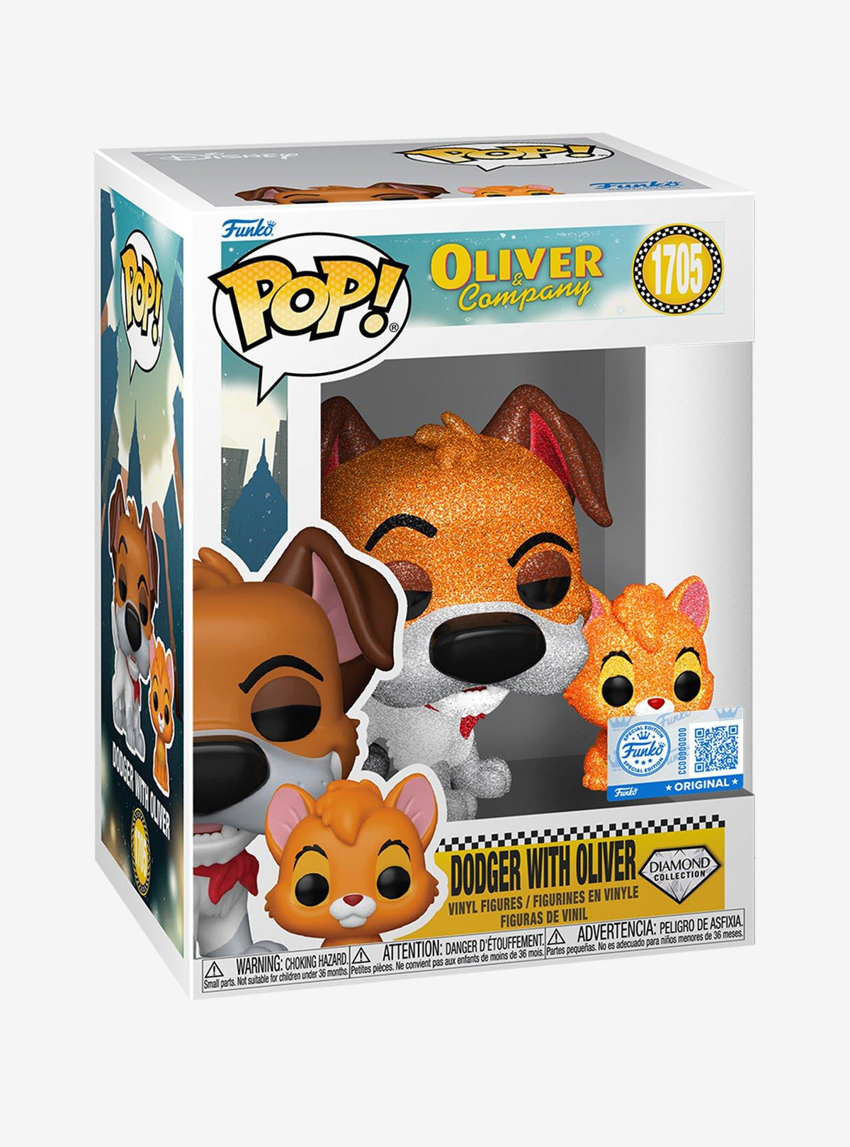 Funko Pop! Disney Oliver y su pandilla: Dodger con Oliver