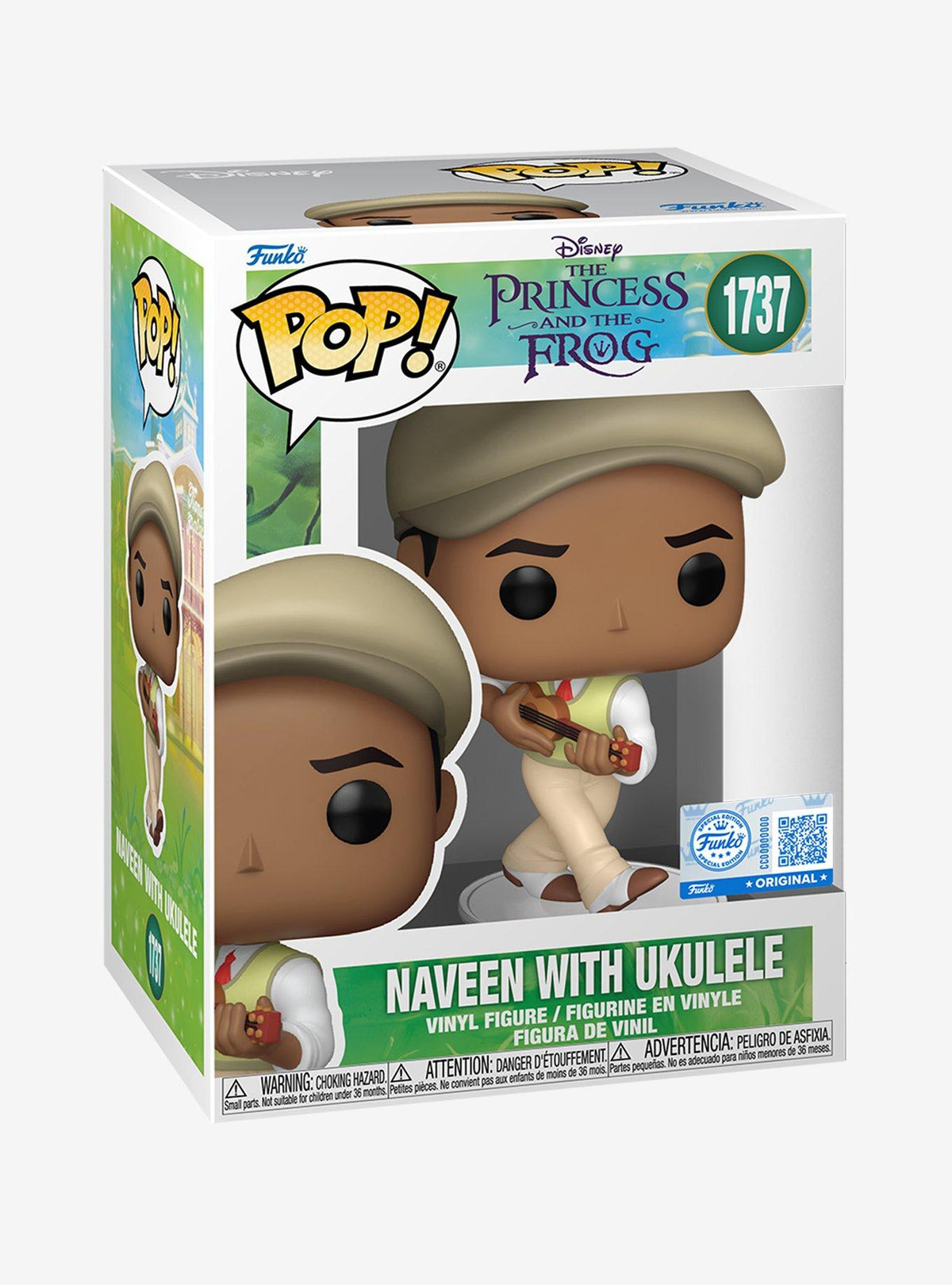 Funko Pop! Naveen con ukelele - La princesa y el sapo