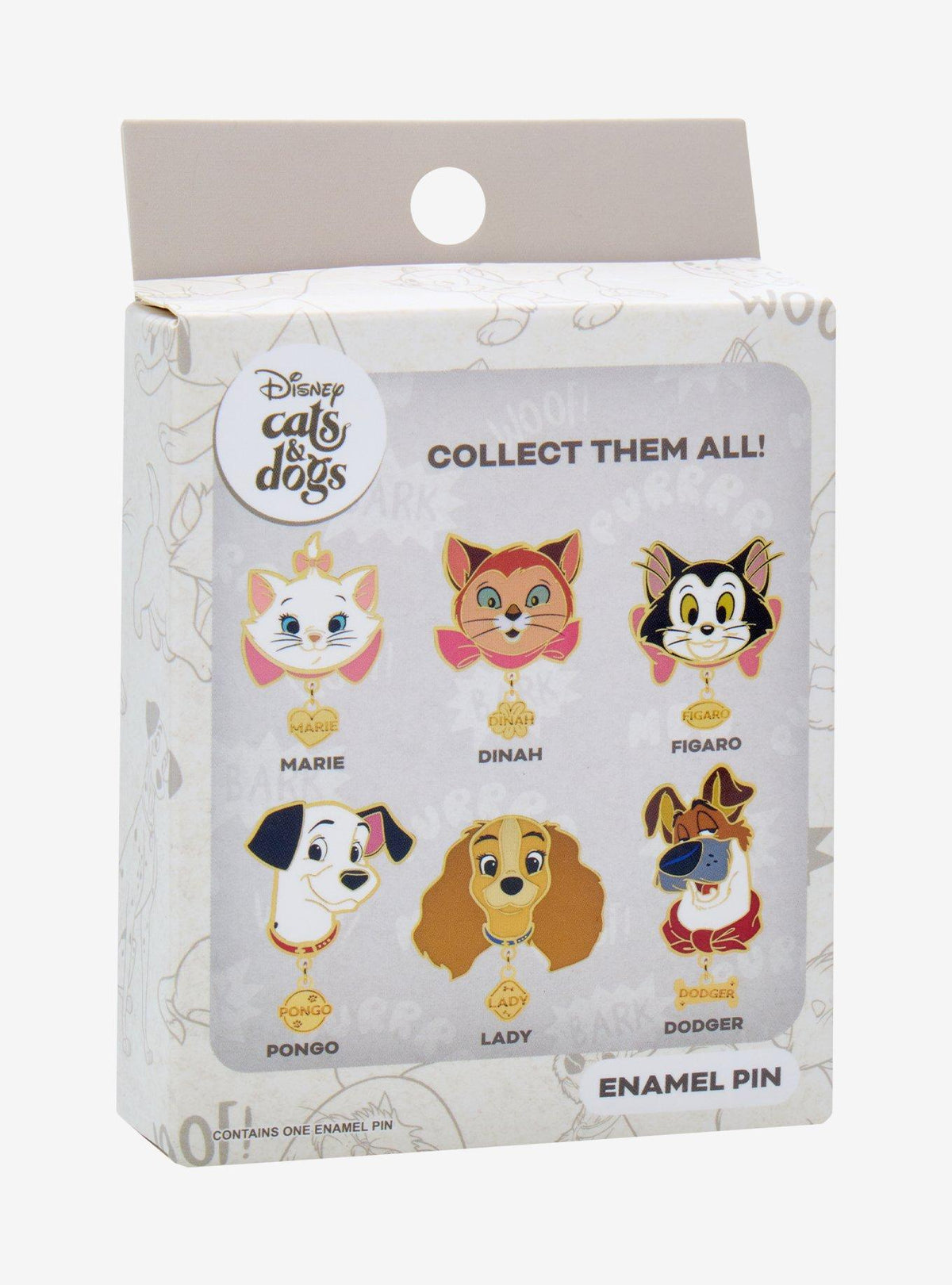 Pin esmaltado sorpresa de gatos y perros Disney