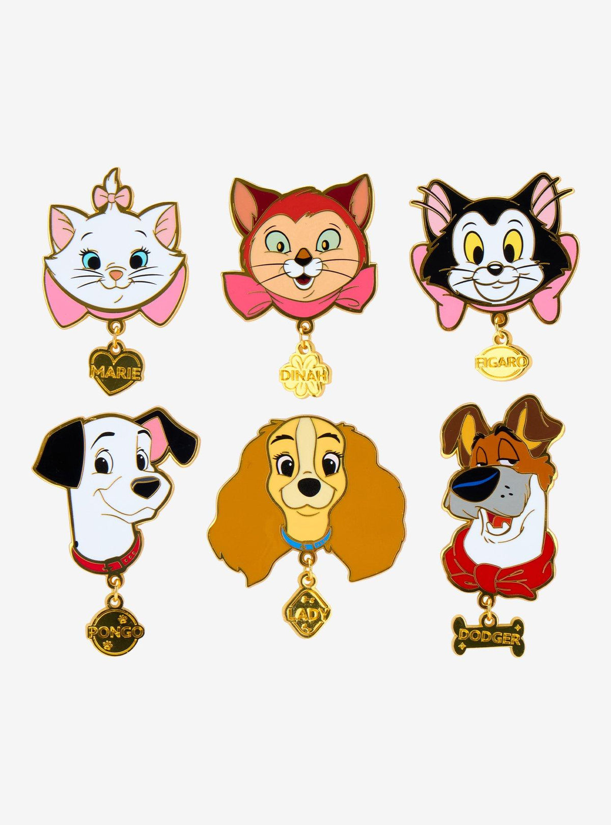 Pin esmaltado sorpresa de gatos y perros Disney