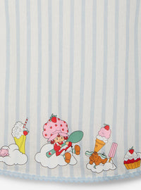 Polera corta de lino a rayas Strawberry Shortcake