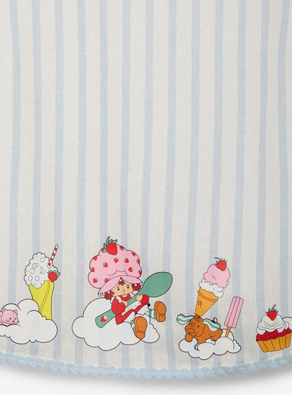 Polera corta de lino a rayas Strawberry Shortcake