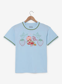 Polera de mujer Strawberry Shortcake con bordado de frutillas