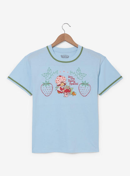 Polera de mujer Strawberry Shortcake con bordado de frutillas
