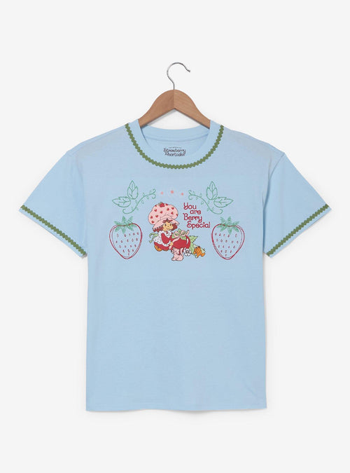 Polera de mujer Strawberry Shortcake con bordado de frutillas