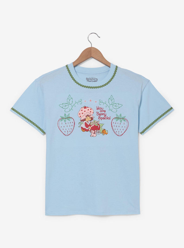Polera de mujer Strawberry Shortcake con bordado de frutillas