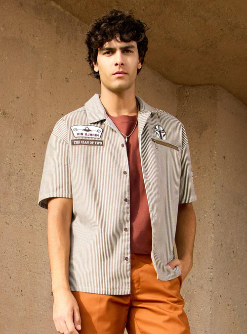 Camisa a botones a rayas de Din Djarin - The Mandalorian