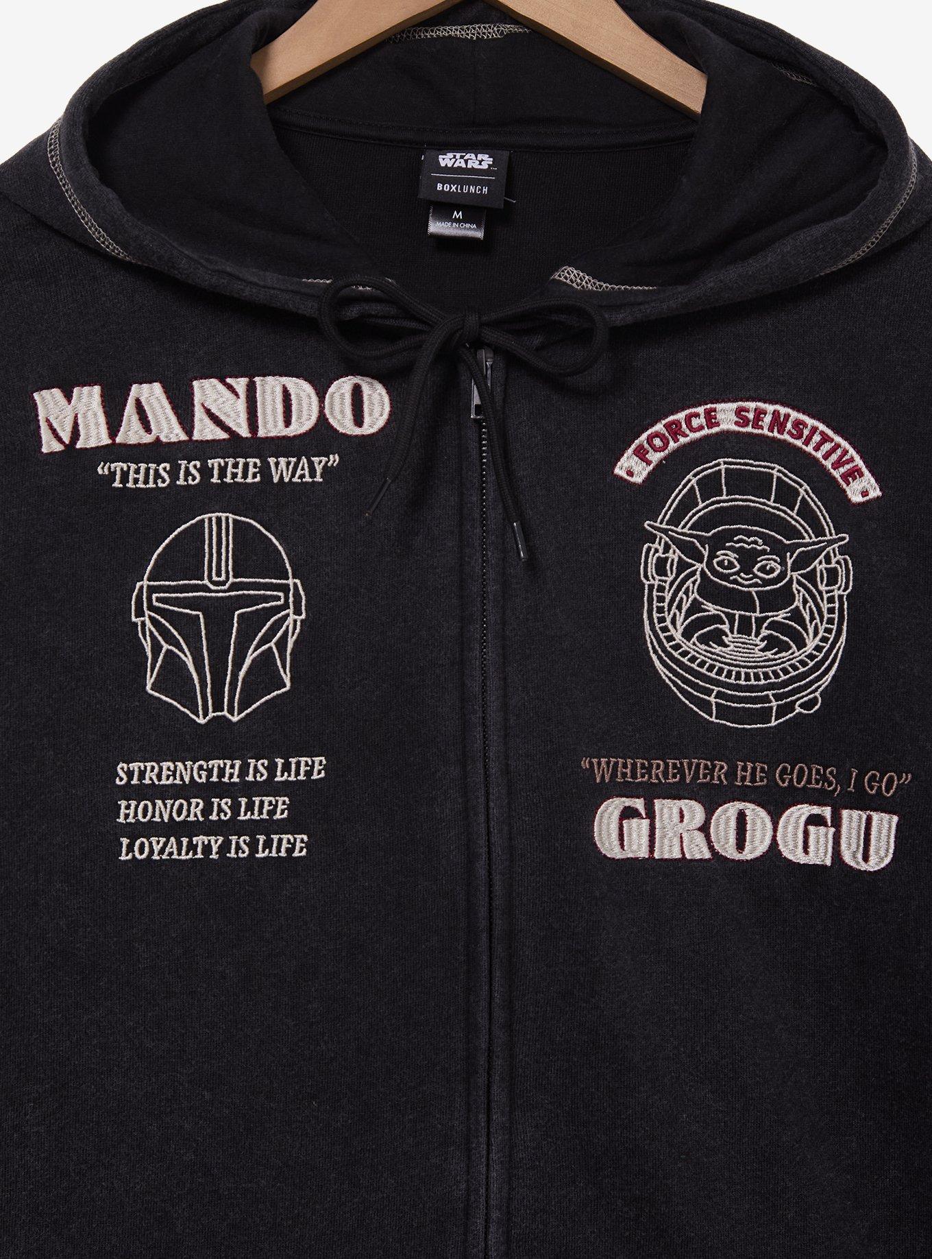 Polerón con cierre Star Wars The Mandalorian Mando y Grogu