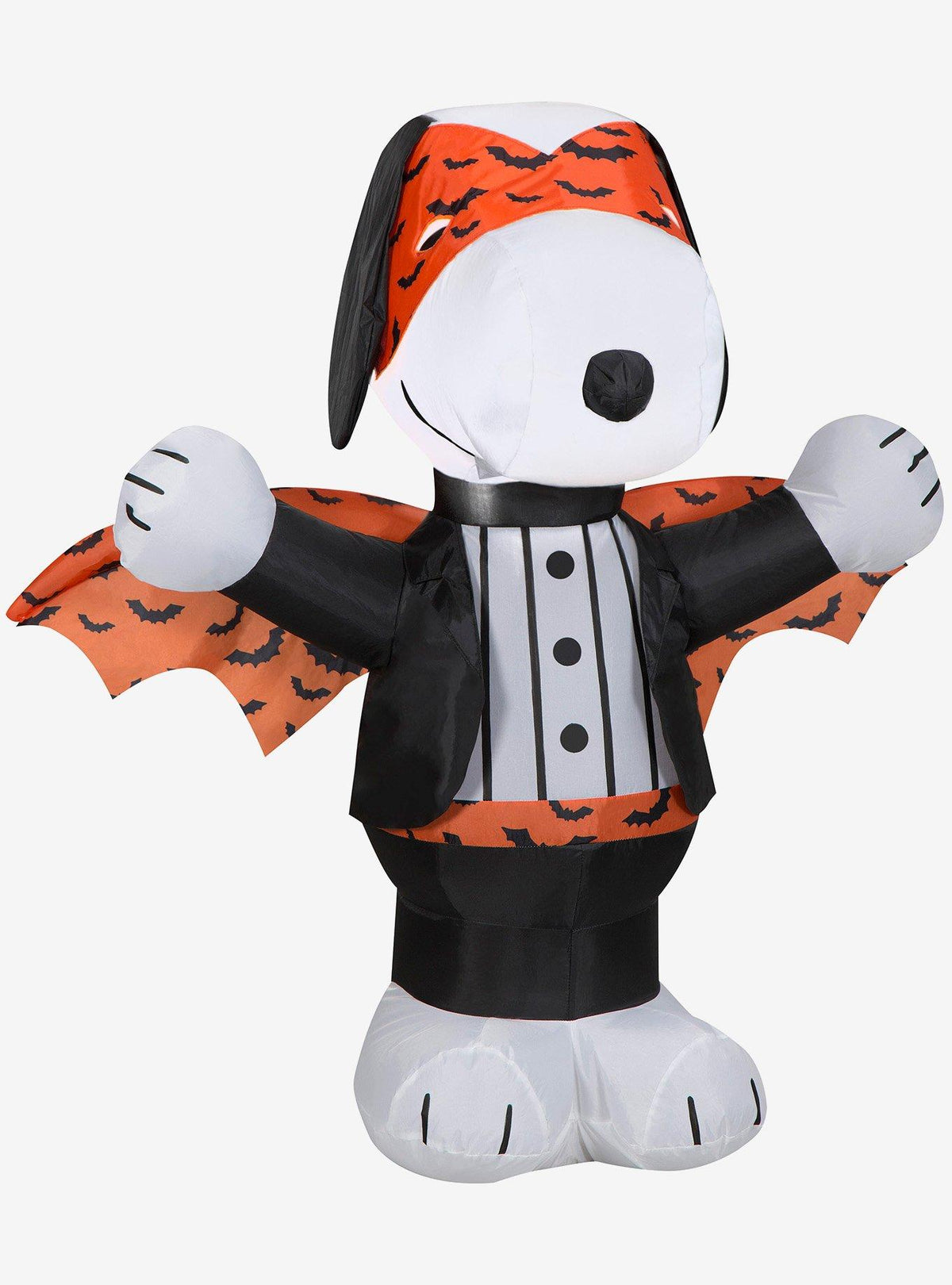 Snoopy inflable con capa de vampiro naranja