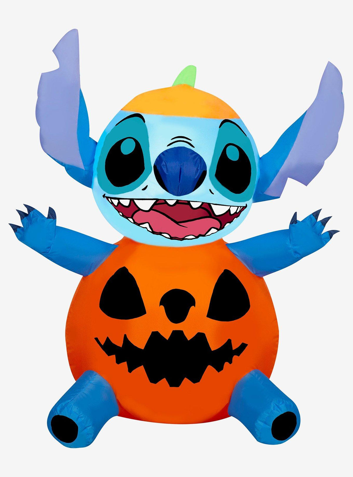 Adorno inflable de Stitch con disfraz de calabaza