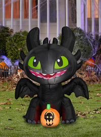 Cómo entrenar a tu dragón: Inflable de Chimuelo con calabaza