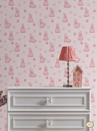 Papel mural autoadhesivo rosado de Princess Peach