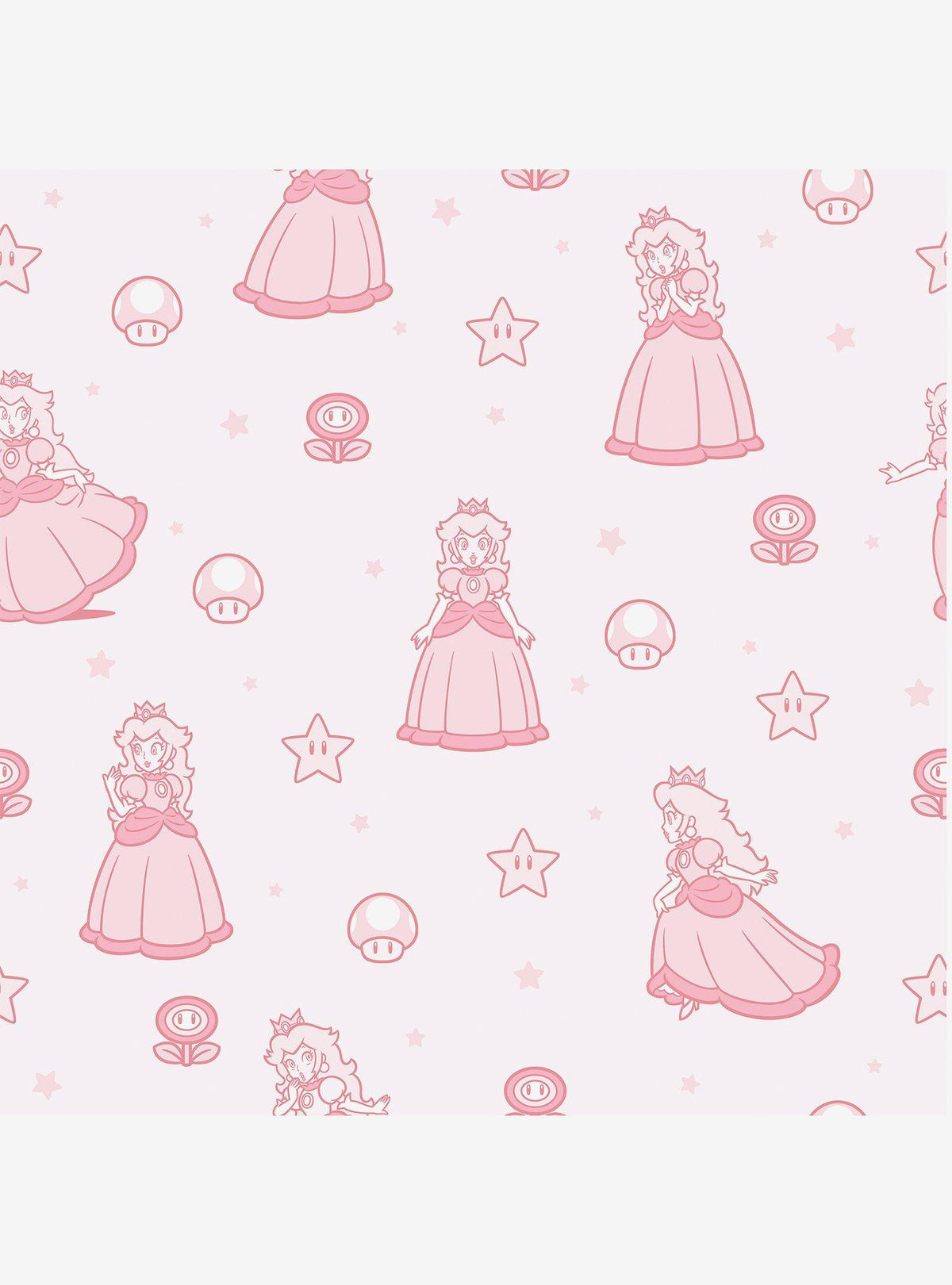 Papel mural autoadhesivo rosado de Princess Peach