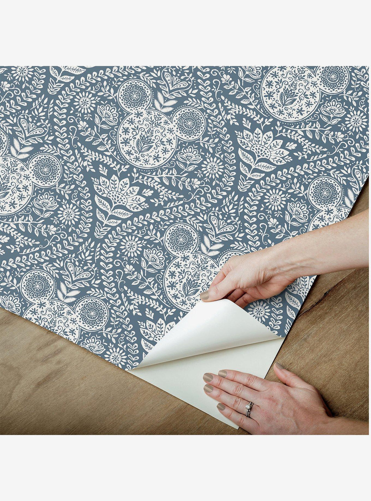 Papel mural adhesivo azul Disney Mickey Mouse
