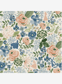 Papel mural autoadhesivo Disney Princess floral azul