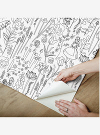Papel mural autoadhesivo Jardín Negro de Alicia