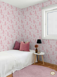Papel mural autoadhesivo rosa de Princess Peach